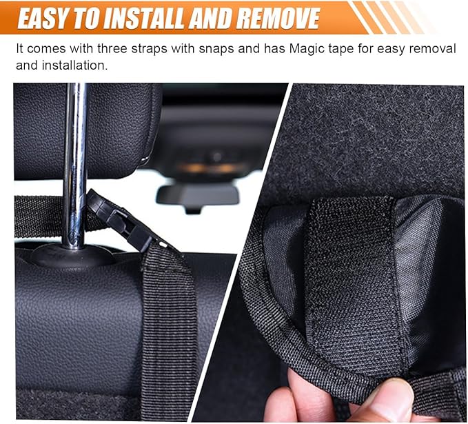Car Trunk Organizer, Large Capacity Backseat Hanging Storage Bag with 4 Pockets, Waterproof Foldable Car Interior Organizing Accessories, Universal for SUV, Truck, Van, MPV (Grey)