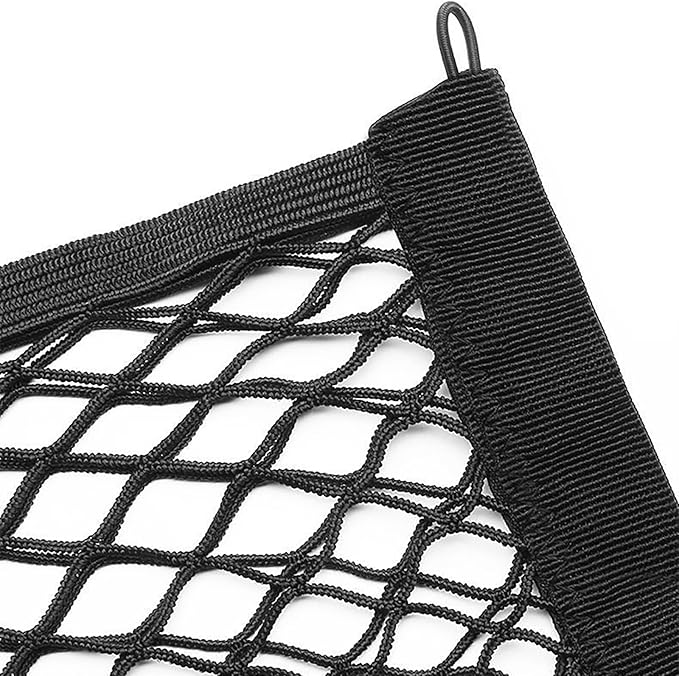2 Layer Small Cargo Net,Cargo Storage Pocket Net, Mesh Elastic Pouch Organizer with Mounting Screws Hooks for Car,Rv, Trunk,Boats,SUV, Truck (2 Pack,11.8 x 9.8Inch(30 x25cm)