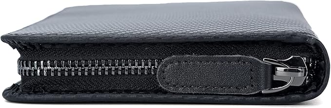 Polare Full Grain Leather Passport Holder Cover Case for Men RFID Blocking Travel Wallet Holds 4 Passports (Carbon Black)