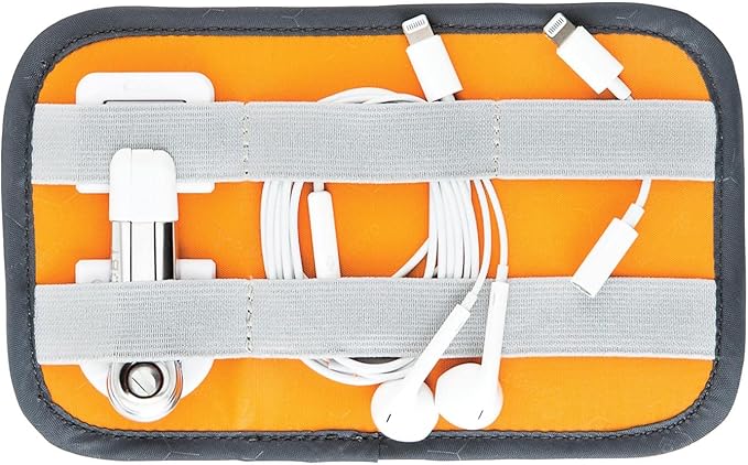 Lowepro GearUp Pouch Mini, Travel Essentials, Travel Case for Phone Cords, Cables, Adapters, USB Sticks, Smartphone Accessories, Made of Recycled Fabric, Grey