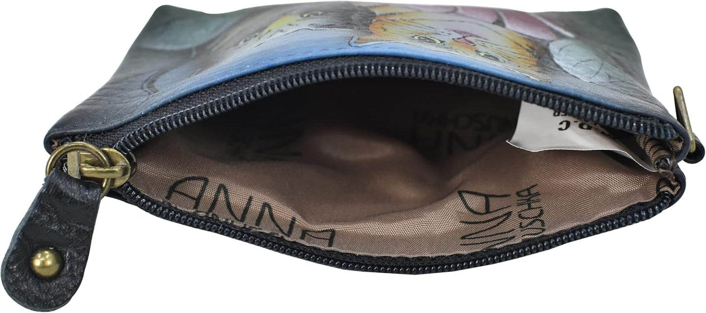Anna by Anuschka Women's Hand Painted Leather Coin Pouch Purse