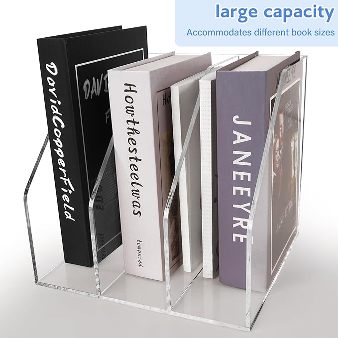 Acrylic Paper Tray Stackable Letter Organizers, Clear Paper Desk Organizer, 3-Tier, Desk A4 File Holder for Office Document Desktop File