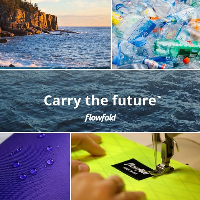 Flowfold RFID-Blocking Wallet Card Holder Wallet Recycled Material Minimalist Wallet - Durable Slim Front Pocket Wallets Made in USA