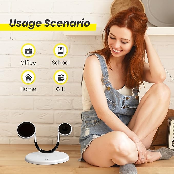 Magnetic 3-in-1 Wireless Charging Station - Qi 15W Fast Charger for Apple Mag Safe iPhone 16-11 Pro Max Watch Ultra & AirPods Pro, Premium Luxury Smile Face Office Desk Organizer Gift-Ready (White)