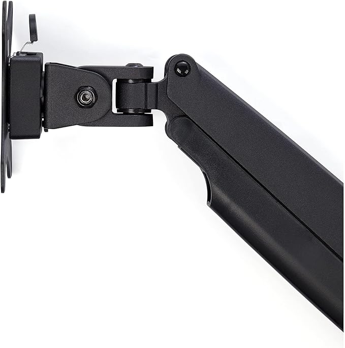 StarTech.com Desk Mount Monitor Arm - Heavy Duty Ergonomic VESA Monitor Arm - Single Display up to 9kg - Full Motion, Height Adjustable, Articulating - Aluminum - C-Clamp/Grommet- Black (ARMPIVOTHDB)