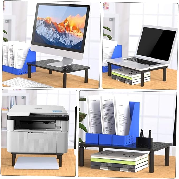 ARTIBETTER Adjustable Monitor Stand Riser with Storage Shelf 3 Height Levels Elevated Computer Desk Organizer 14.56X9.25X5.51 Inch for Home Office Gaming