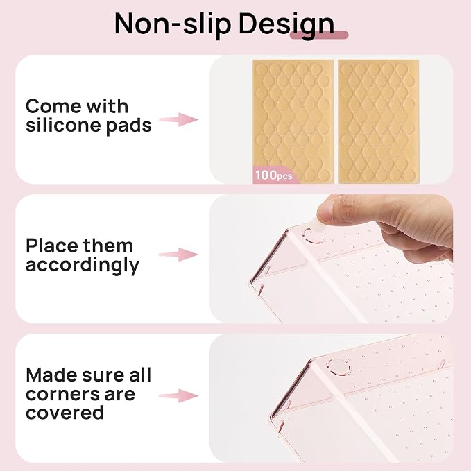 Vtopmart 25 PCS Plastic Drawer Organizers Set, 4-Size Versatile Bathroom and Vanity Drawer Organizer Trays, Storage Bins for Makeup, Bedroom, Kitchen Gadgets Utensils and Office