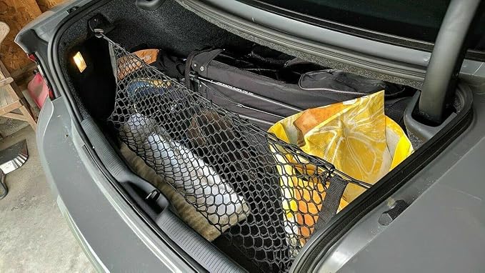 Trunk Organizer for Chrysler 300 2011-2019 – Mesh Car Trunk Organizer – Cargo Net for Sedans – Nylon Mesh Netting – Compatible with Chrysler 300 2011-2019