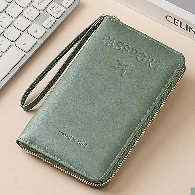 Family Passport Holder for Travel Women and Men RFID Passport Holder with Card Slots Holder Passport Case Passport cover Passport Wallet Travel Essentials and Accessories