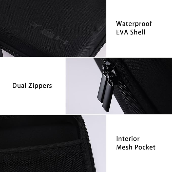 +skin Travel Compact Modern Minimalist Toiletry Bag Hard Shell Case-Waterproof Gym, Bathroom Accessories, Cosmetic, Makeu, Shaving Kit Organizer for Men & Women (Traveler, Black, Compact)