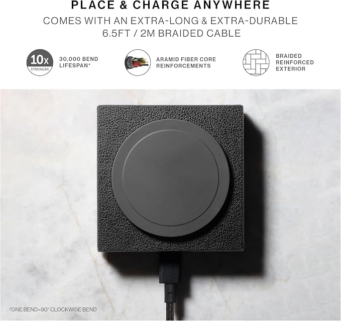 Native Union Rise Magnetic Wireless Charger – Qi2 Certified & MagSafe Compatible – Foldable Charging Pad & Stand for iPhone Air, 17 & Other Qi-Compatible Devices – Up to 15W Fast-Charging (Sandstone)