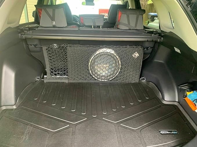 Trunk Organizer Cargo Net for Toyota RAV4 2019–2025 – Envelope Style Cargo Net for SUV – Premium Mesh Elastic Car Trunk Organizer Vehicle Carrier Storage – Compatible with RAV4