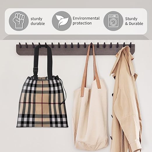Car Trash Bag Large Hanging Can for Back of Seat, Cute Waterproof Car Garbage Bag for Vehicle, Travelling, Outdoor Luxury Plaid