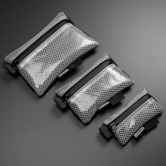 TACTICAL_GEEK Storage A5 EDC Storage Pouch Set, Multi-Purpose Molle EDC Gadget Pouch, Multi-Functional Utility Small Tool Pocket,Luggage Organiser Divider Small Pouch Organizer for Daily Carry (White)