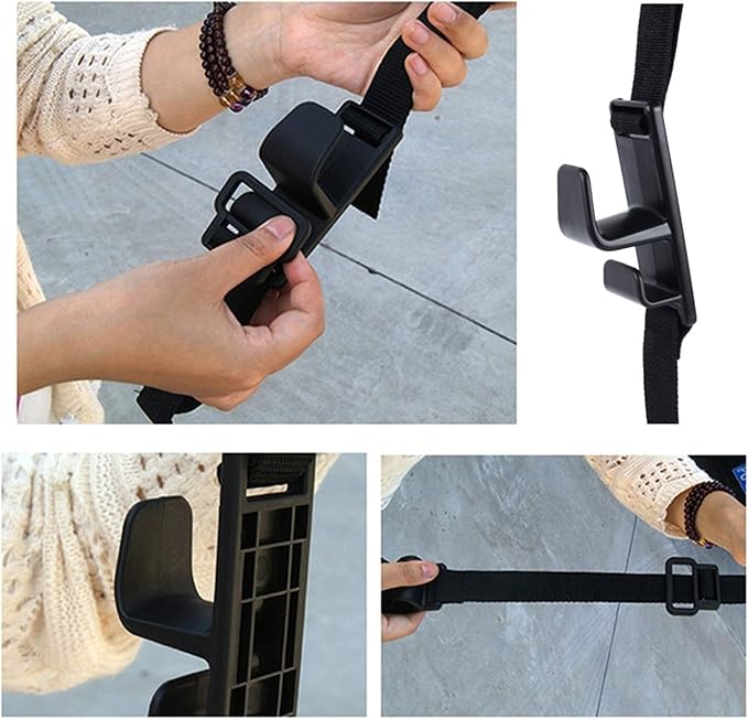 4-Pack Headrest Hooks for Car Universal Interior Auto Vehicle Back Front Seat Hanger Holder Organizer for Handbags Purses Coats and Grocery Bags
