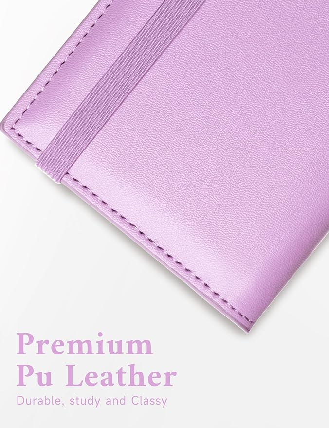 Zreal Checkbook Cover for Women, Premium Vegan Leather Checkbook Holder for Top & Side Tear Duplicate Checks with RFID Blocking (Lilac Purple)