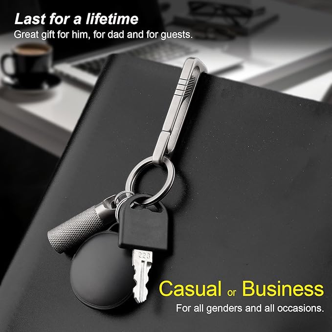 Titanium Key Holder Heavy Duty Quick Release Keychain Clip with Key Ring for Men and Women