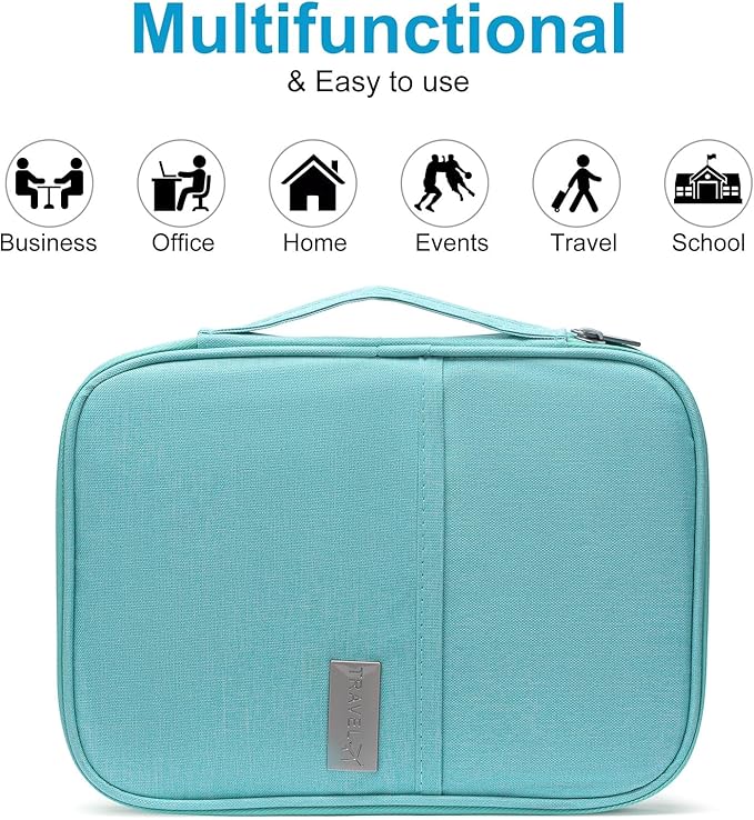 Family Passport Wallet Holder,Waterproof Multi functional Travel Document Organizer for Men Women Travel Wallet