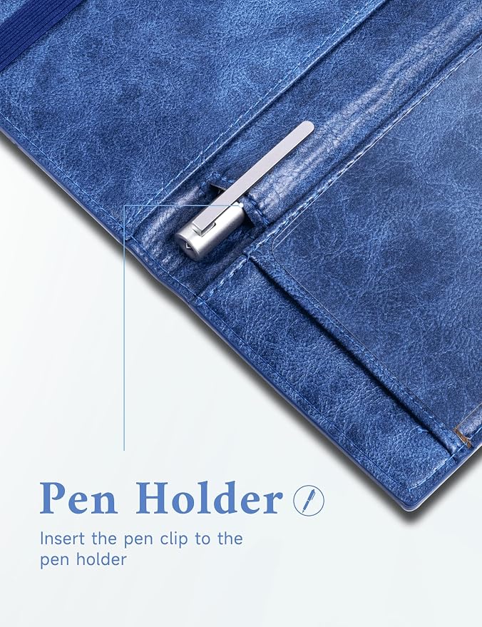 Zreal Checkbook Cover for Men & Women, Premium Vegan Leather Checkbook Holder for Top & Side Tear Duplicate Checks with RFID Blocking (Distressed Blue)