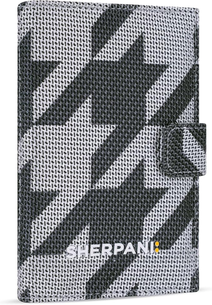 Sherpani Vienna, RFID Blocking Passport Holder, Travel Passport Cover Wallet, Travel Documents Organizer Protector, Travel Gift (Houndstooth)