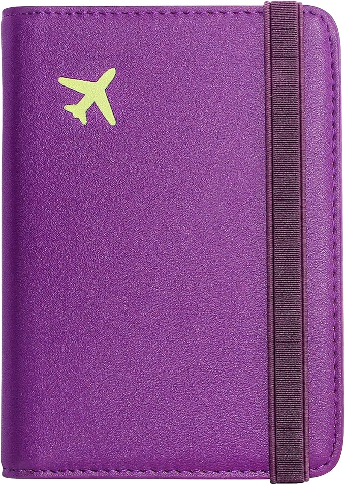 ZOPPEN Passport Holder Wallet, Passport Cover Travel Wallet Women Travel Essentials Accessories Document Organizer Travel Must Haves Rfid Blocking Cover Case for Women and Men, Purple
