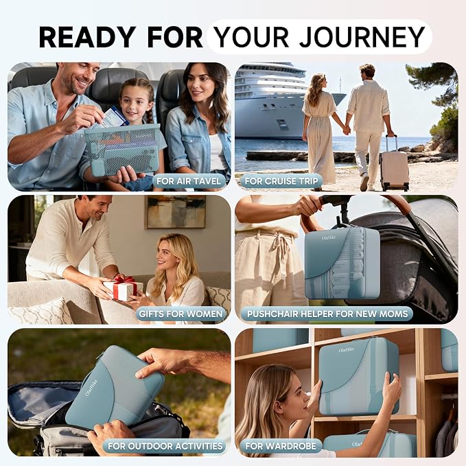 OlarHike 11 Set Packing Cubes for Travel, Gifts for Women Mom,Anti-Tearing Suitcase Organizer with Over 1000 pcs Mesh Holes,Vacation Essentials & Accessories for Cruise Ship