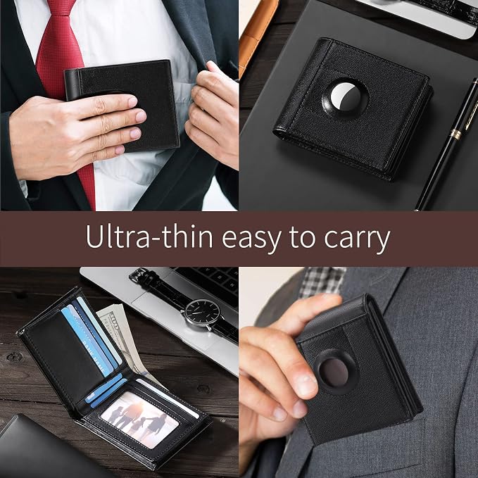 FALAN MULE Wallet for Men Genuine Leather RFID Blocking Credit Card Holder for Men