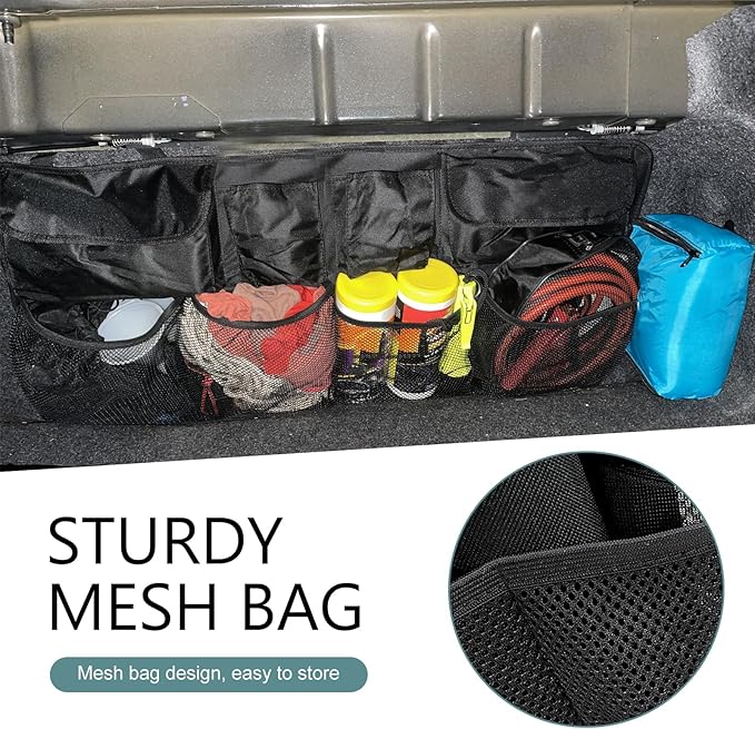 Car Trunk Organizer,Large Capacity Car Organizers and Storage, Foldable Backseat Hanging Storage, Car Cargo Storage Accessories for SUV, Truck, MPV