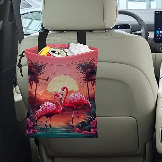 Car Trash Can Waterproof Garbage Bag Hanging for Car Back Seat