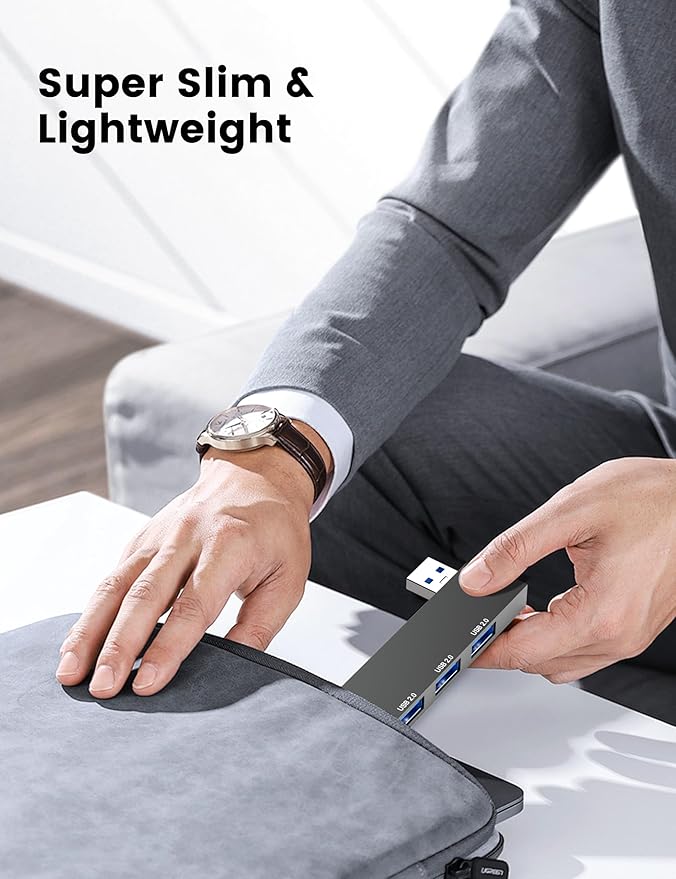 USB Hub, Fidioto 4 Port USB Adapter(1 * 3.0 Port, 3 * 2.0 Ports), Networking Hub for Laptop, iMac Pro, MacBook Air, Mac mini/Pro, Surface Pro, Notebook PC, USB Flash Drives and Mobile HDD Etc