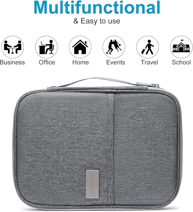 Family Passport Wallet Holder,Waterproof Multi functional Travel Document Organizer for Men Women Travel Wallet