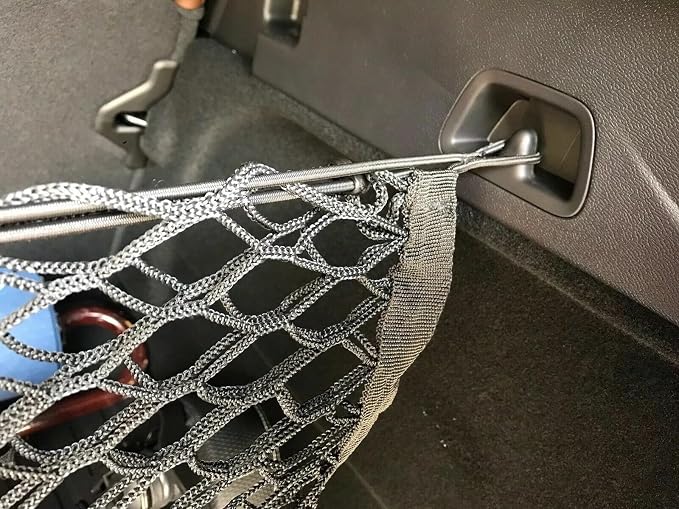 Trunk Organizer Cargo Net for Volvo XC60 2018-2026 – Envelope Style Cargo Net for SUV – Premium Mesh Elastic Car Trunk Organizer Vehicle Carrier Storage – Compatible with XC60
