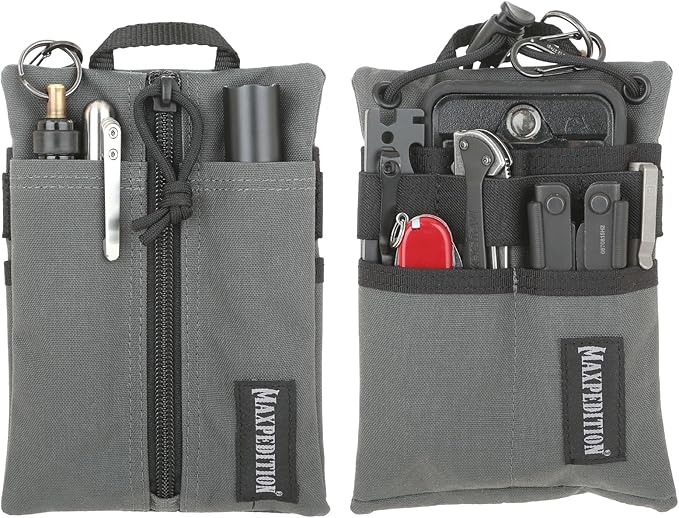 MAXPEDITION Platy Pocket Organizer, Durable EDC Tool Pouch for Men, Neck Wallet with Paracord Lanyard, Holds Flashlight, Multitool, Pen, Notebook