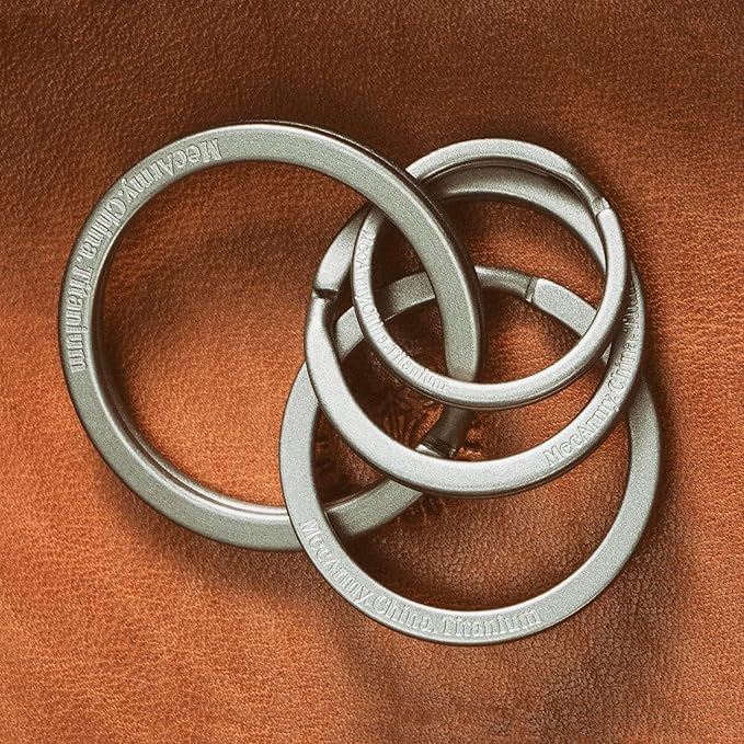 MecArmy Titanium 3pcs/4pcs/7pcs/18pcs Key Rings Keychain Large Small Split Rings