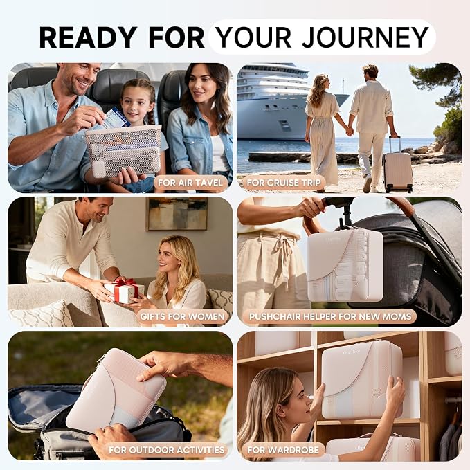 OlarHike 11 Set Packing Cubes for Travel, Gifts for Women Mom,Anti-Tearing Suitcase Organizer with Over 1000 pcs Mesh Holes,Vacation Essentials & Accessories for Cruise Ship