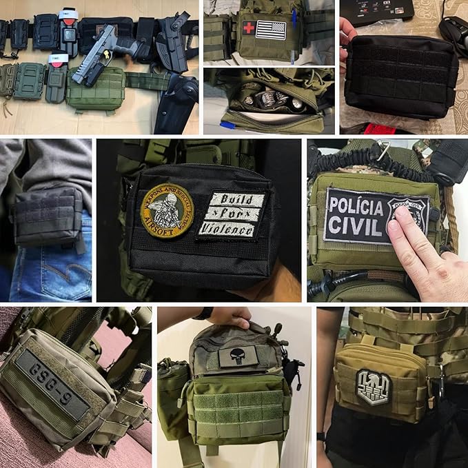 TRIWONDER Tactical Cigarette Pouch Molle Small Military Bag Battery Cigarette Case EDC Utility Card Holder Lighter Slot Mini Cigar Waist Pack