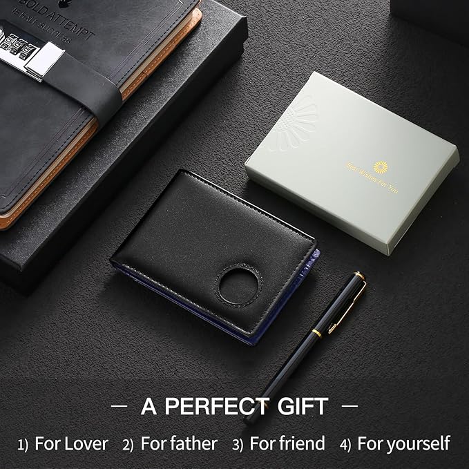SENDEFN Genuine Leather Bifold Wallets for Men with RFID Blocking
