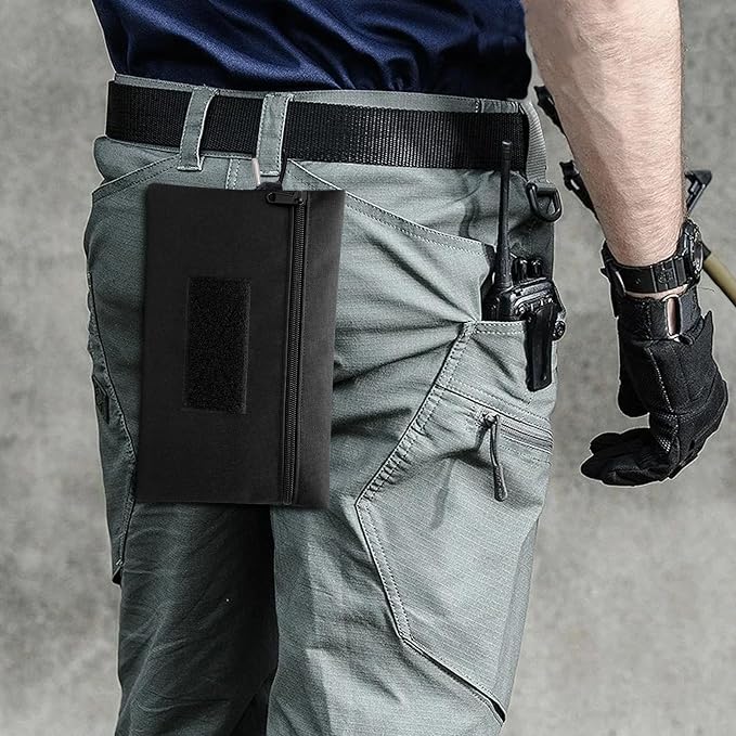 Faylapa 3 Pack Tactical Tool Zipper Pouch Bag with Carabiner, Utility Admin Storage Pocket Small Carrying Kit Accessories for Chest Rig, Hanging Pouches Backpack Accessories Pouch