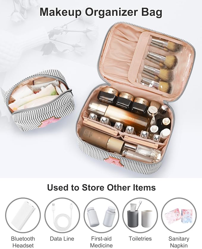 MONSTINA Period Bag Sanitary Napkin Storage Bag|Tampon Pouch Portable Feminine Care First Period Kit for Teen Girls Women Gift for Her Monogram Initial Cute Toiletry Bag,2PCS Black P