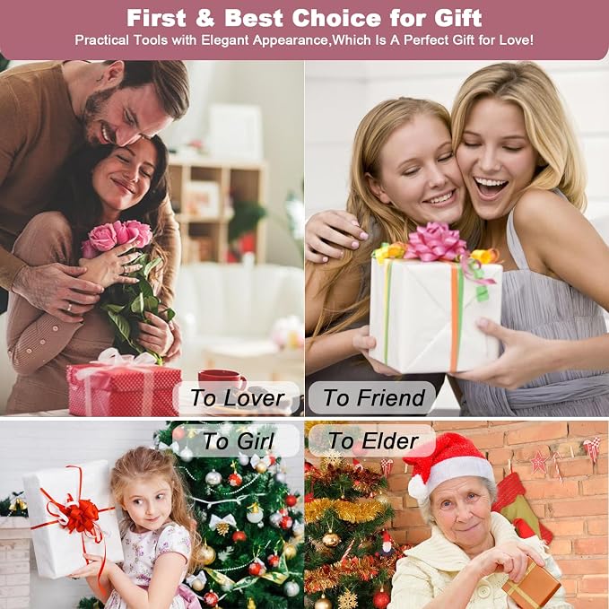 WOXVM Credit Card Holder Wallet RFID Blocking Slim Credit Card Cases Holder Premium Leather Minimalist Front Pocket Small Wallet with 6 Card Slots and 1 Pockets for Men Women (Rose Red)