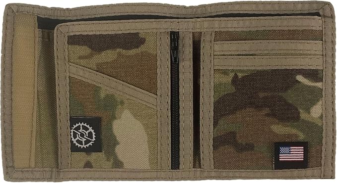 Sprocket Nylon Billfold Wallet with Zippered Coin Pocket (MultiCam Camo)