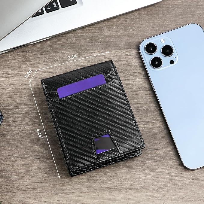 SENDEFN Wallet for Men RFID Blocking Bifold Leather Credit Card Holder