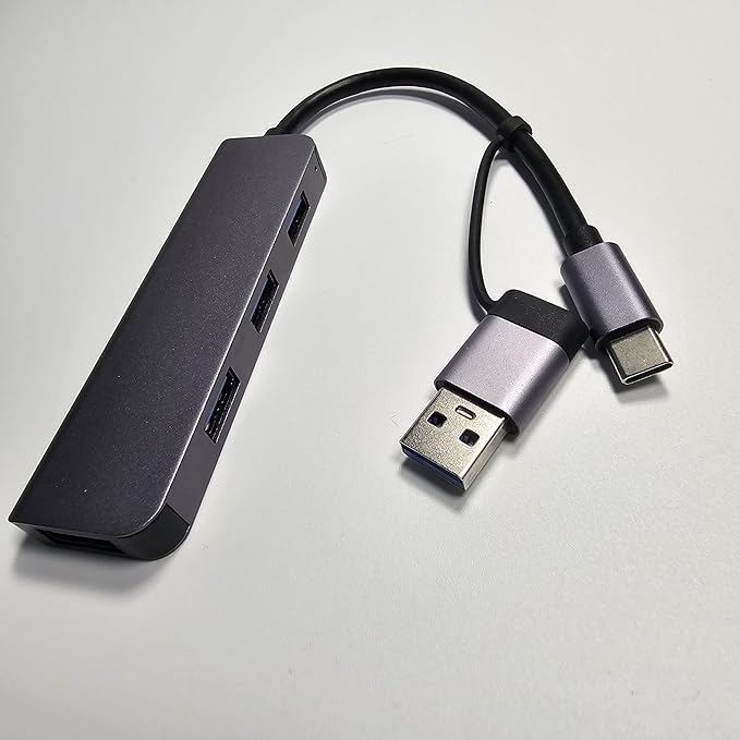USB Hub Extrended Multiple Port USB 3.0 Hub with 5Gbps High Speed Data Transfer, Compatible with Window Mac Laptop Desktop iMac Surface Flash Drive HDD