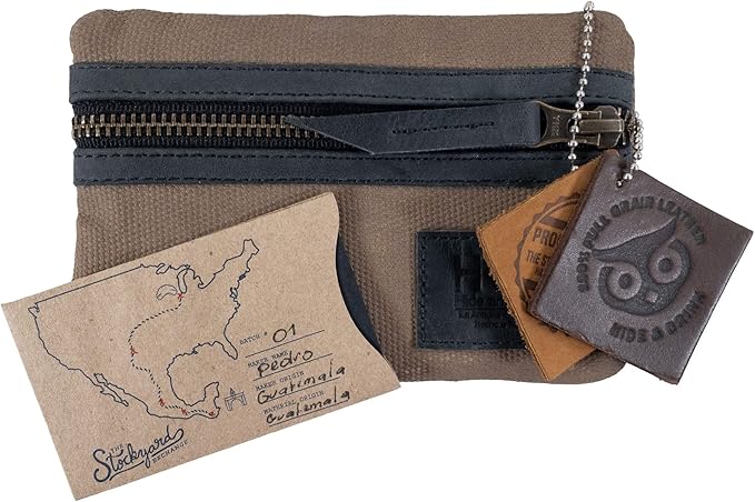 Hide & Drink, Multi-Tool Pocket Pouch, Compact Multipurpose EDC Zippered Bag, Mini Camping Tool Case, Waxed Canvas, Knife Holster, Handmade Slim Organizer