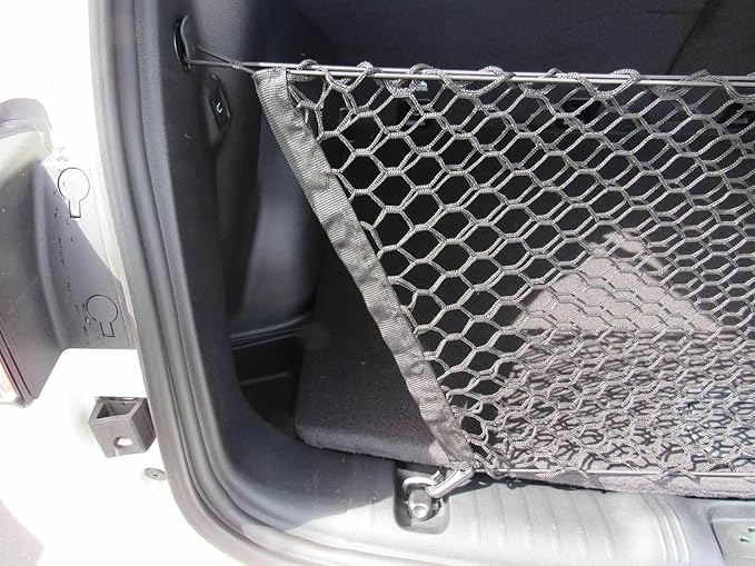 Rear Trunk Organizer Cargo Net for Jeep Compass 2017-2025 – Envelope Style Cargo Net for SUV – Premium Mesh Elastic Car Trunk Organizer Vehicle Carrier Storage–Compatible with Compass