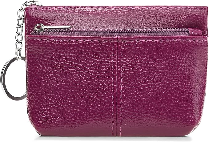 SENDEFN Leather Coin Purse for Women Small KeyChain Change Pouch Credit Card Holder