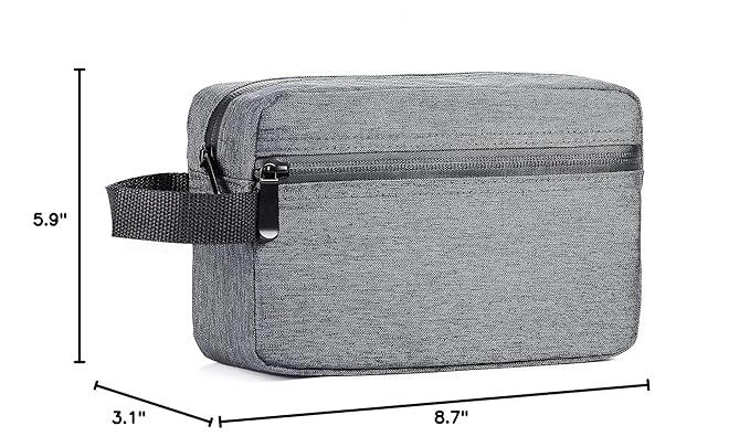 Etercycle Toiletry Bag for Men, Portable Travel Toiletry Organizer Bag,Shaving Bag for Toiletries Accessories (Deep gray)