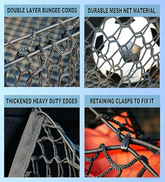Envelope Style Cargo Net Compatible with Dodge Durango SXT GT R/T SRT New 2026 2025 2024 2023 2022 2021 2020 2019 2018 2017 2016 2015 2014 2013 2012 2011 2010-1998 Trunk Car Tailgate Netting