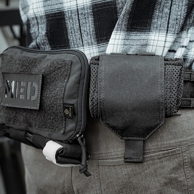 PETAC GEAR Tactical Medical Pouch Compact Admin Belt Pouch EMT First Aid Pouch IFAK Utility Pouch Trauma Kit Organizer Tourniquet Holder
