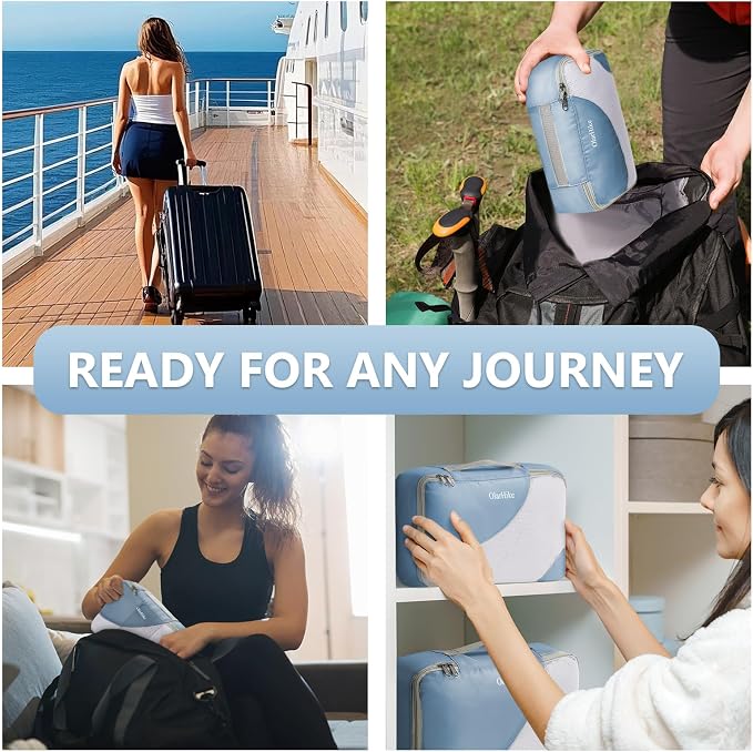 8 Set Packing Cubes for Travel, Gifts for Women Mom,Anti-Tearing Suitcase Organizer,OlarHike Vacation Essentials & Accessories for Cruise Ship